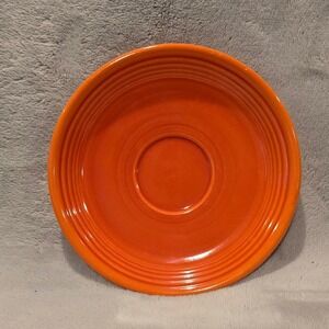 1936 Vintage Fiestaware Super Radioactive Red Orange Glaze Saucer Plate CPM 1800